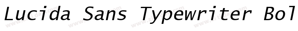 Lucida Sans Typewriter Bold Oblique字体转换